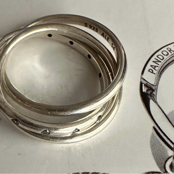 New Pandora Entwined Loop Band Ring 54 - Picture 7 of 7